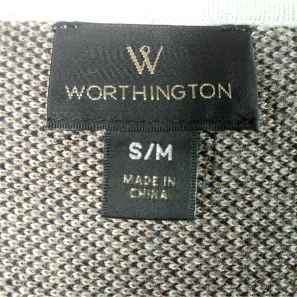 Poncho Sweater Womens S/M Black Brown Southwestern Boho Colorblock Oversized - Picture 4 of 6